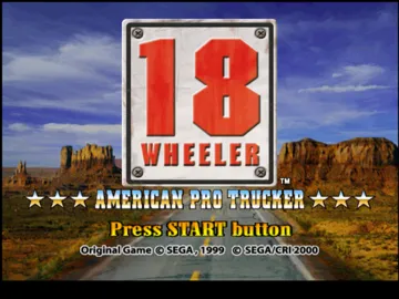 18 Wheeler - American Pro Trucker (Japan) screen shot title